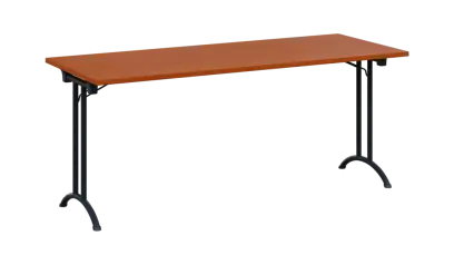 SLA 180 lak skládací jednací stůl 1800x700, deska 25 mm, podnož černý lak, deska třešeň šumavská